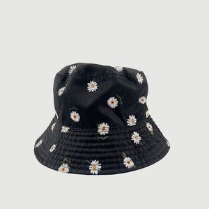 Alive + Olivia Black Floral Reversible Bucket Hat